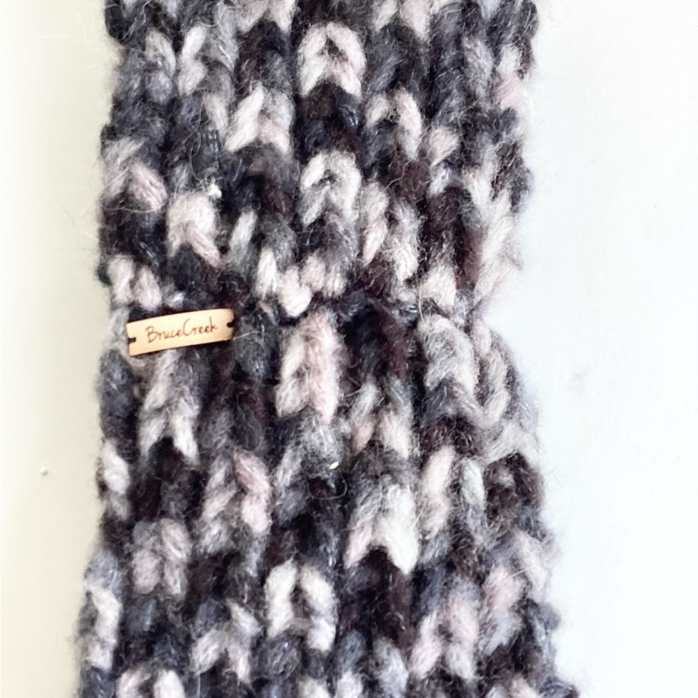 Hat Headband Earwarmer Crossover Top Knot Black Silver - Picture 8 of 13